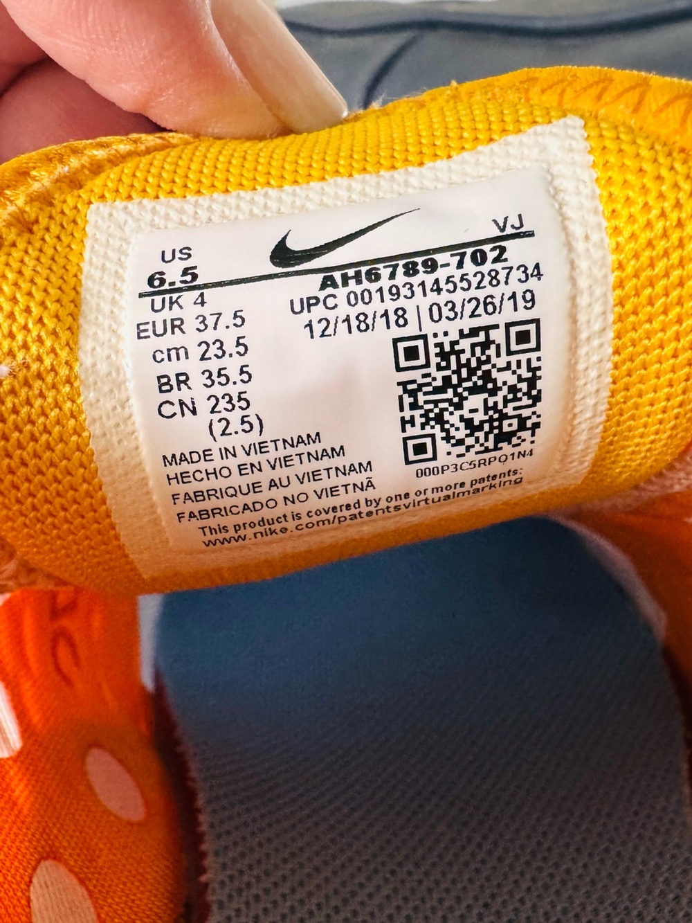 Nike Women’s  — Purple, Pink & Orange.  W Air 270 Max Size W 6 1/2 - Picture 5 of 7